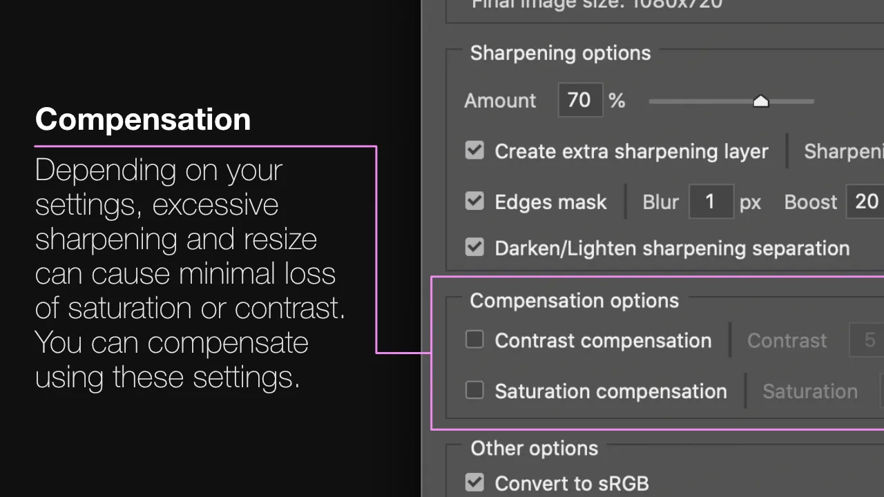 Compensation options