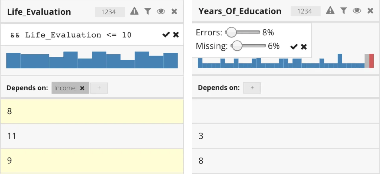 Synner detail columns