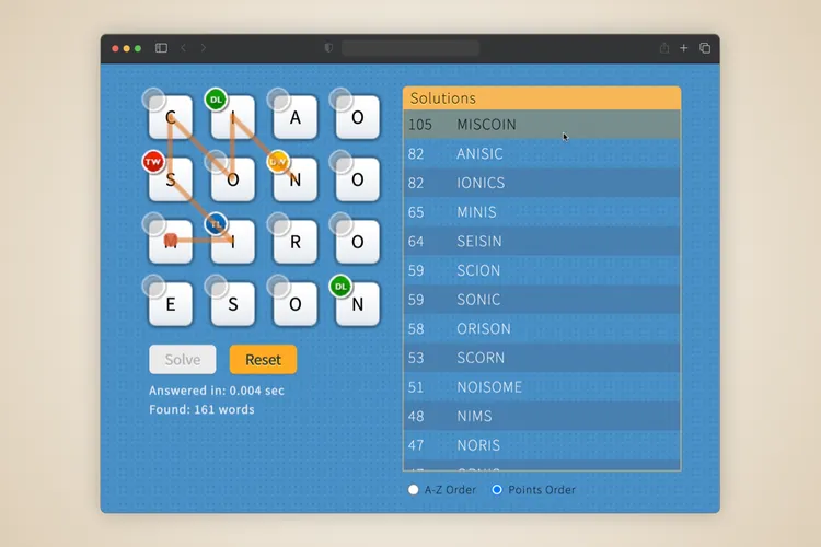 Ruzzle Solver thumbnail